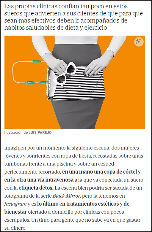 Nuevo timo est&eacute;tico: Sueros intravenosos con vitaminas y antirresaca, todo sobre el nuevo timo