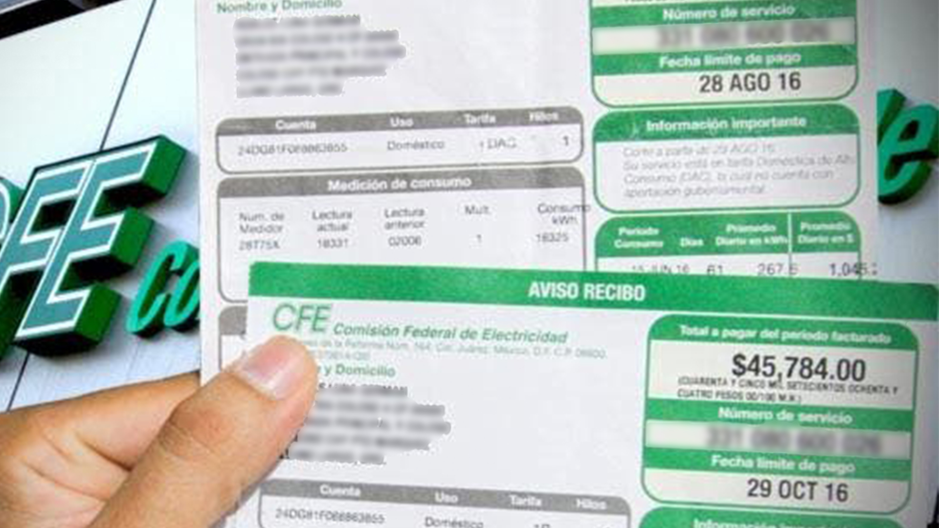 Donde pagar recibo de luz en M&eacute;xico