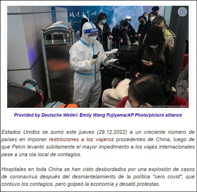  La ola de contagios de COVID-19 en China hace que crezca la alarma mundial