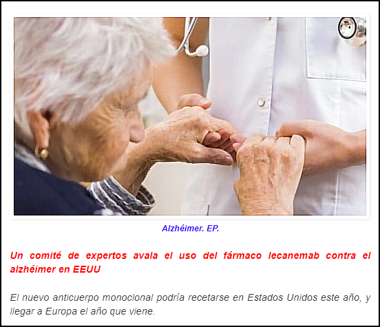  Nuevo avance: El f&aacute;rmaco LECANEMAB queda avalado para su uso contra el Alzh&eacute;imer en EEUU