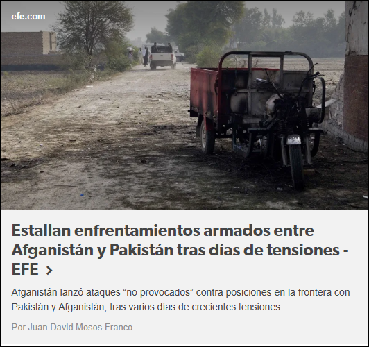  Afganist&aacute;n y Pakist&aacute;n: &iquest;Nuevo conflicto armado?