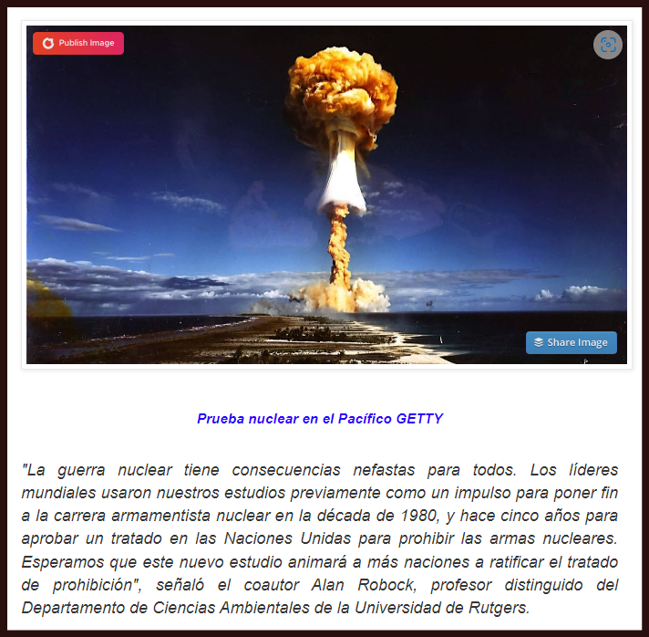 En enero de 2022 parec&iacute;a imposible, hoy no: Aqu&iacute; los efectos de una guerra nuclear sobre el planeta 