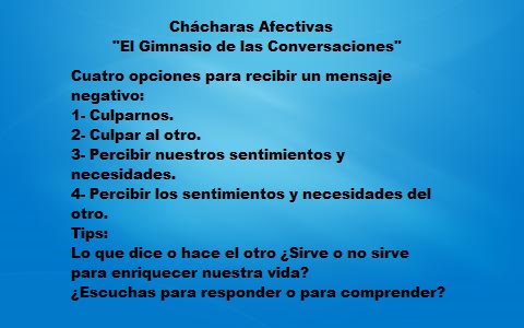 Ch&aacute;charas Afectivas "El Gimnasio de las conversaciones"
