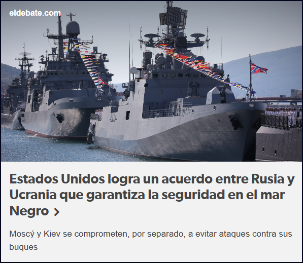  Rusia y Ucrania acuerdan garantizar la seguridad en el Mar negro
