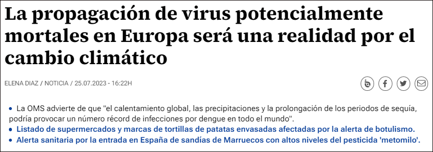  El Cambio Clim&aacute;tico alimenta nuevos y mortales virus en Europa