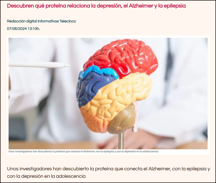  Depresi&oacute;n, Alzheimer y Epilepsia: Quiz&aacute;s exista un cercano tratamiento