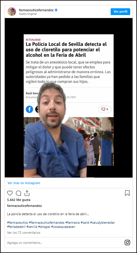 Por favor, a quien corresponda: El Cloretilo emborracha de forma r&aacute;pida y se vende sin receta 