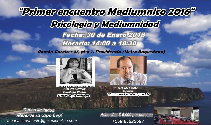 Primer encuentro M&eacute;diumnico 2016