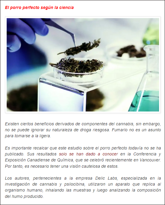  El porro perfecto seg&uacute;n la ciencia (curativo)