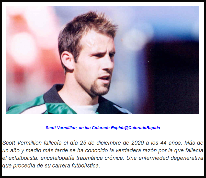 Primer jugador d f&uacute;tbol q muere por encefalopat&iacute;a traum&aacute;tica cr&oacute;nica: el peligro d rematar d cabeza