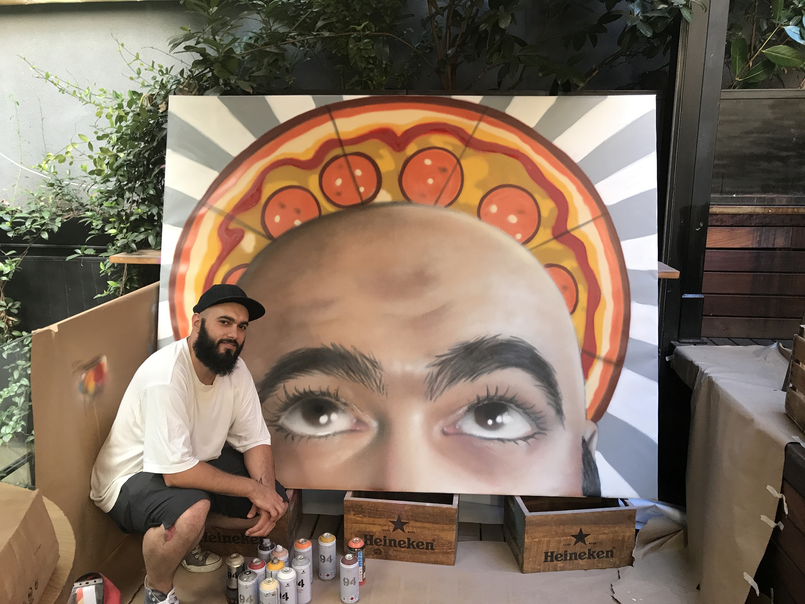 El artista de Salamanca Jorge Nego  en la Segunda Edici&oacute;n del Street Art & Food Festival