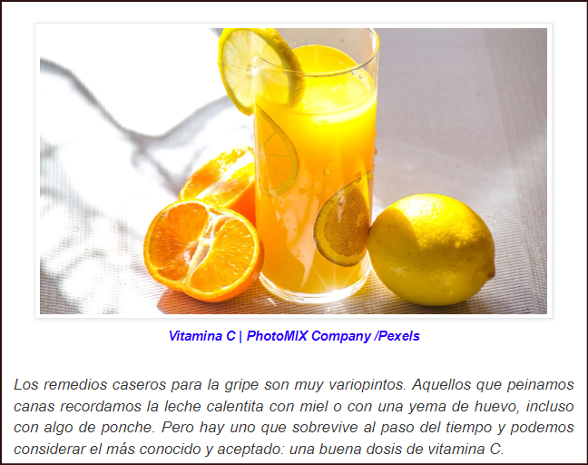 A vueltas con la Vitamina C: &iquest;Es &uacute;til para aligerar los s&iacute;ntomas de la gripe?