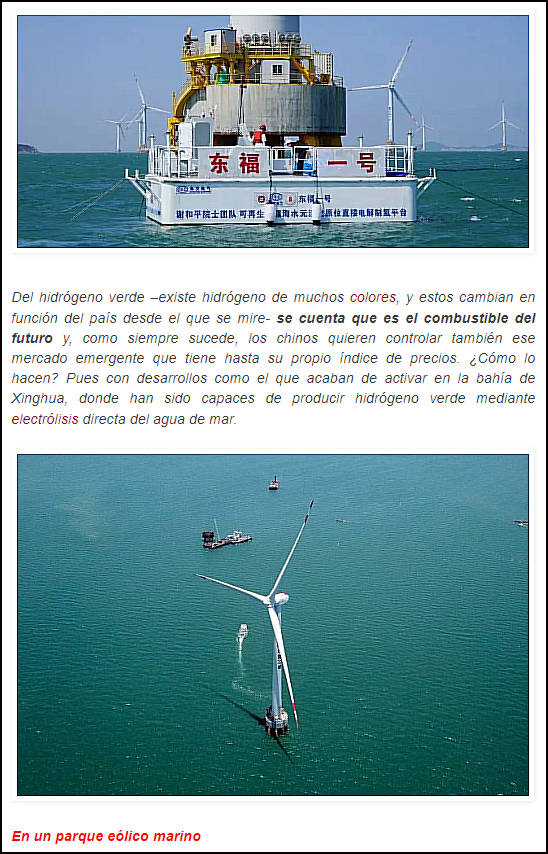  China: Consiguen producir hidr&oacute;geno verde a partir del agua del mar en su estado natural