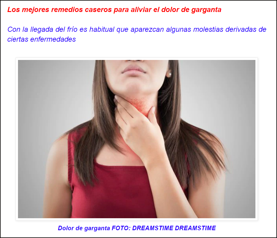  Como aliviar esa tos y dolor de garganta ante los primeros s&iacute;ntomas (remedios caseros)