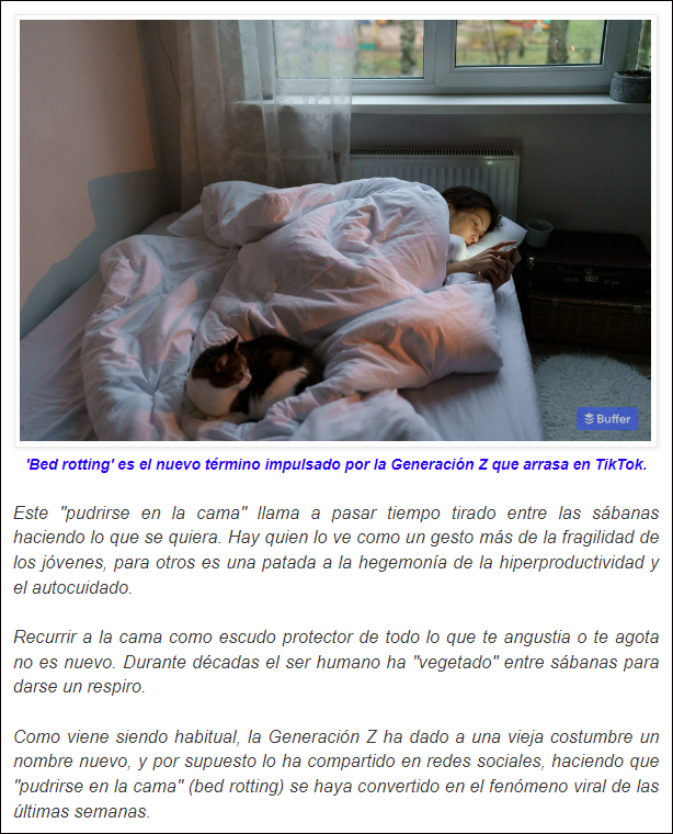Bed rotting (pudrirse en la cama) nuevo fen&oacute;meno viral para la generaci&oacute;n Z, es la antiproductividad