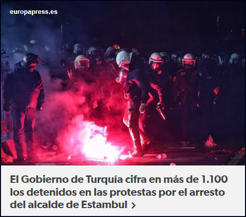 Turqu&iacute;a: Siguen las detenciones por las protestas (ya son m&aacute;s de 1.100)