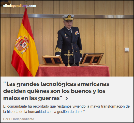  "Las grandes tecnol&oacute;gicas americanas deciden qui&eacute;nes son los buenos y los malos en las guerras"