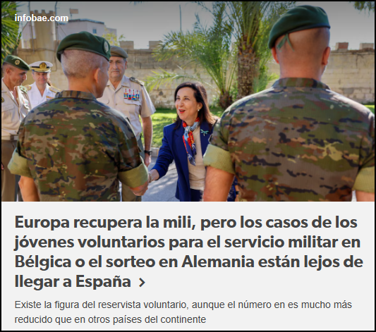  Europa recupera el Servicio Militar