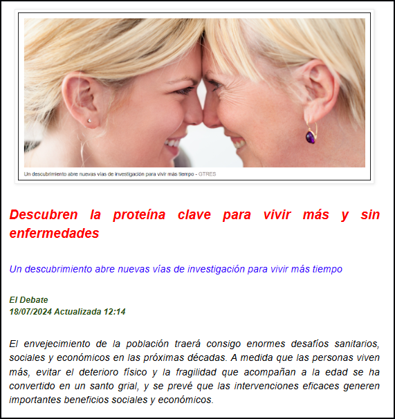 Descubren como alargar la salud y la vida de los humanos: &iquest;Estamos en la puerta de la vida eterna?