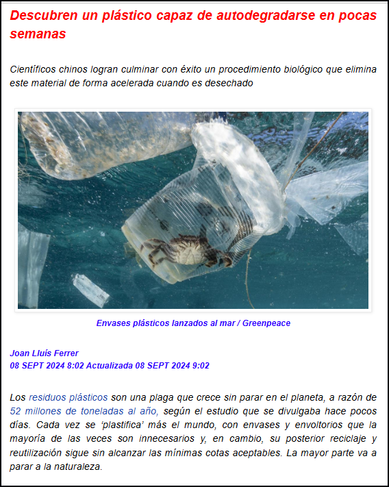  Buenas noticias: Descubren un pl&aacute;stico autodegradable, pero &iquest;cu&aacute;ndo ser&aacute; realidad?