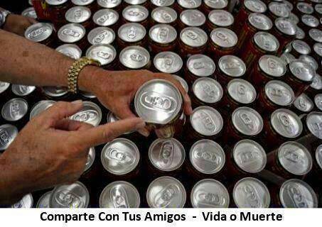Las latas de la muerte. Compartan para prevenir a los dem&aacute;s.