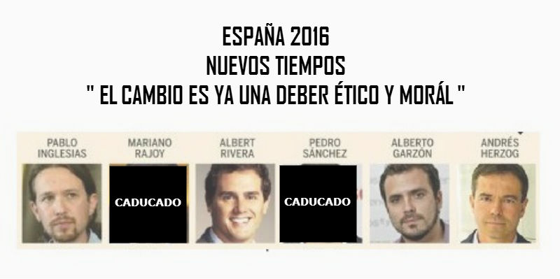 ESPA&Ntilde;A 2016 : " EL CAMBIO ES YA UN DEBER MORAL Y &Eacute;TICO"