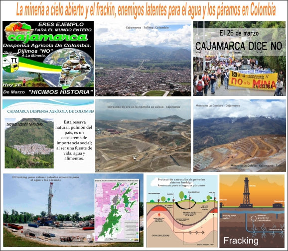 La miner&iacute;a a cielo abierto y el fracking, una seria amenaza a para el agua de r&iacute;os y p&aacute;ramos en Colo