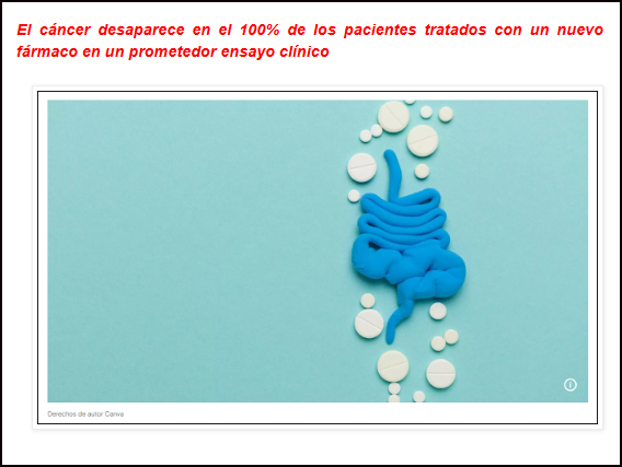  C&aacute;ncer rectal: Nuevo f&aacute;rmaco con prometedores resultados en un ensayo cl&iacute;nico