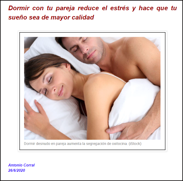  Dormir con tu pareja, te puede alargar la vida