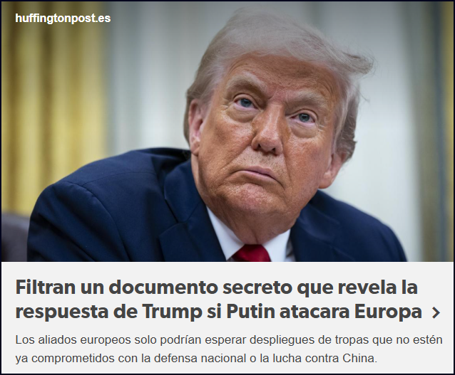  TRUMP NO DEFENDER&Iacute;A A EUROPA EN UN SUPUESTO ATAQUE DE PUTIN