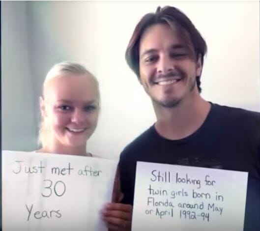 Woman meets brother for the first time after 30 years