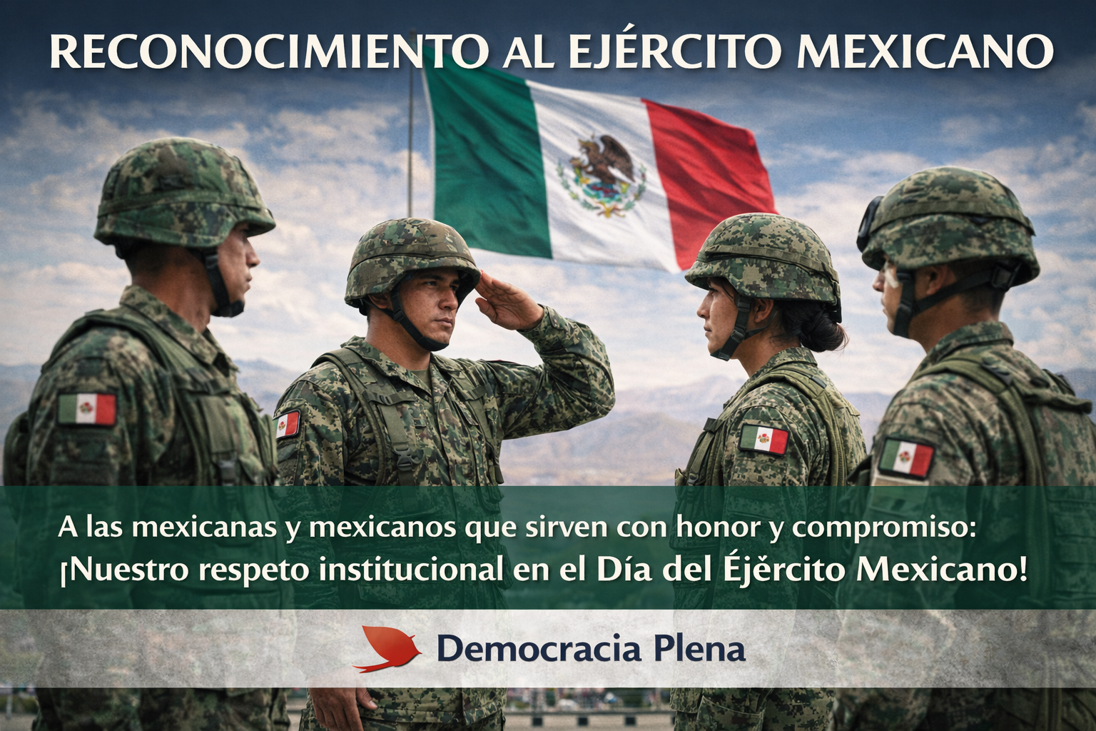 Nuestro absoluto respeto a los soldados que cumplen con honor su deber