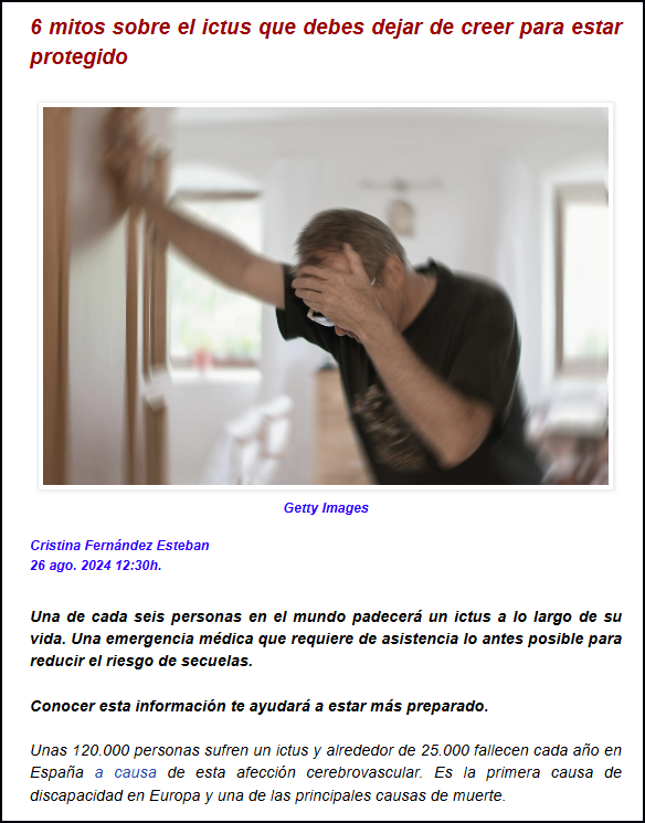  ICTUS, origen, prevenci&oacute;n y tratamiento