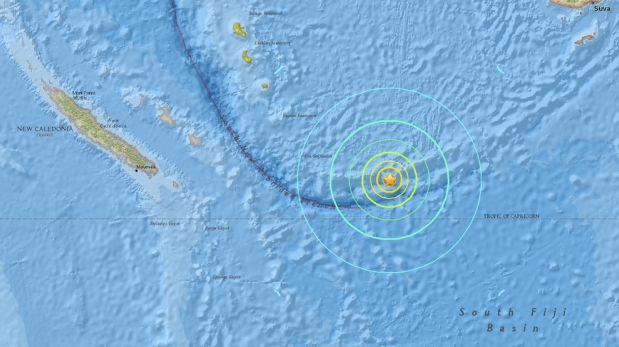 Terremoto de 7,6 grados de magnitud sacudi&oacute; el Pac&iacute;fico Sur: