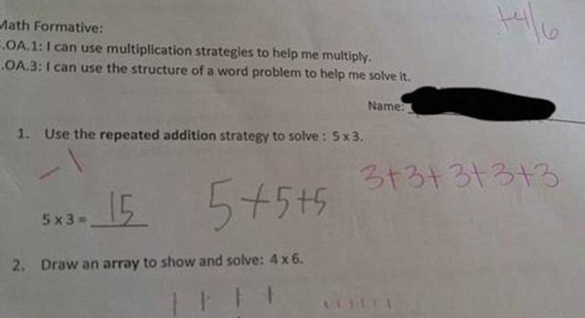 Seg&uacute;n una profesora de matem&aacute;ticas de EE.UU. 5x3 no es lo mismo que 3x5. Ahora el problema es viral