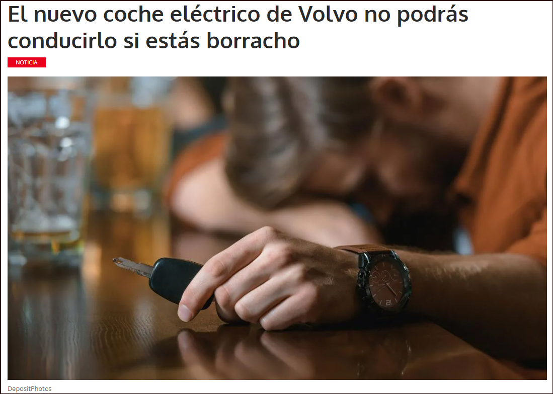 NO PODR&Aacute;S CONDUCIR UN VOLVO SI EST&Aacute;S BORRACHO