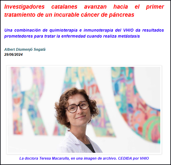 &iexcl;&iexcl;&iexcl; Avances importantes para la curaci&oacute;n del c&aacute;ncer de p&aacute;ncreas!!!
