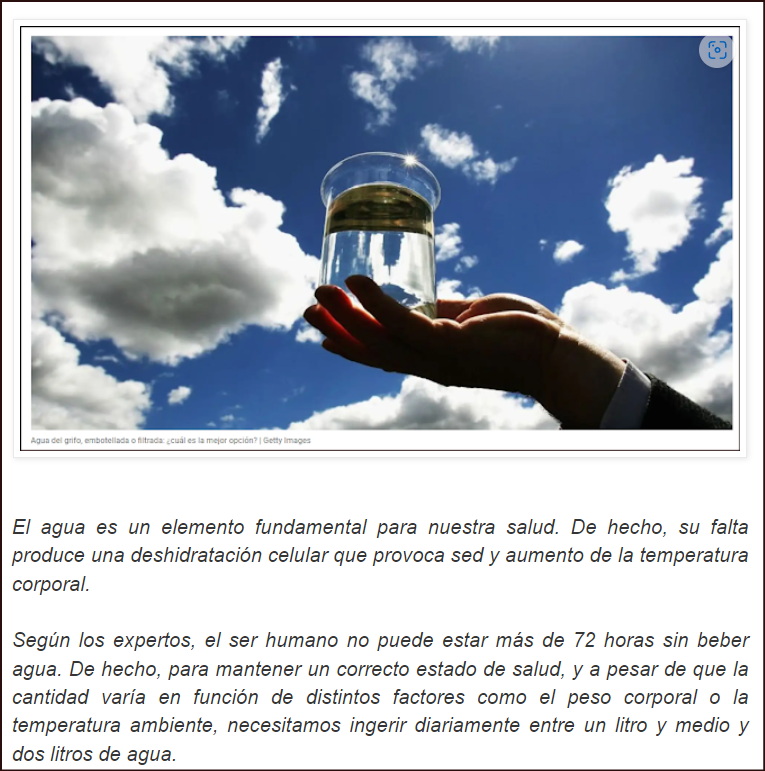 Cu&aacute;l es la mejor opci&oacute;n del agua que bebemos: &iquest;Del gripo, embotellada o filtrada?