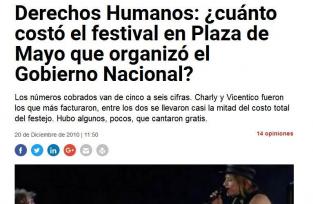 Charly Garc&iacute;a cobr&oacute; $ 523.839,85 de gobierno Kirchnerista