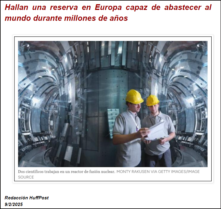  Hallan una reserva en Europa capaz de abastecer al mundo durante millones de a&ntilde;os