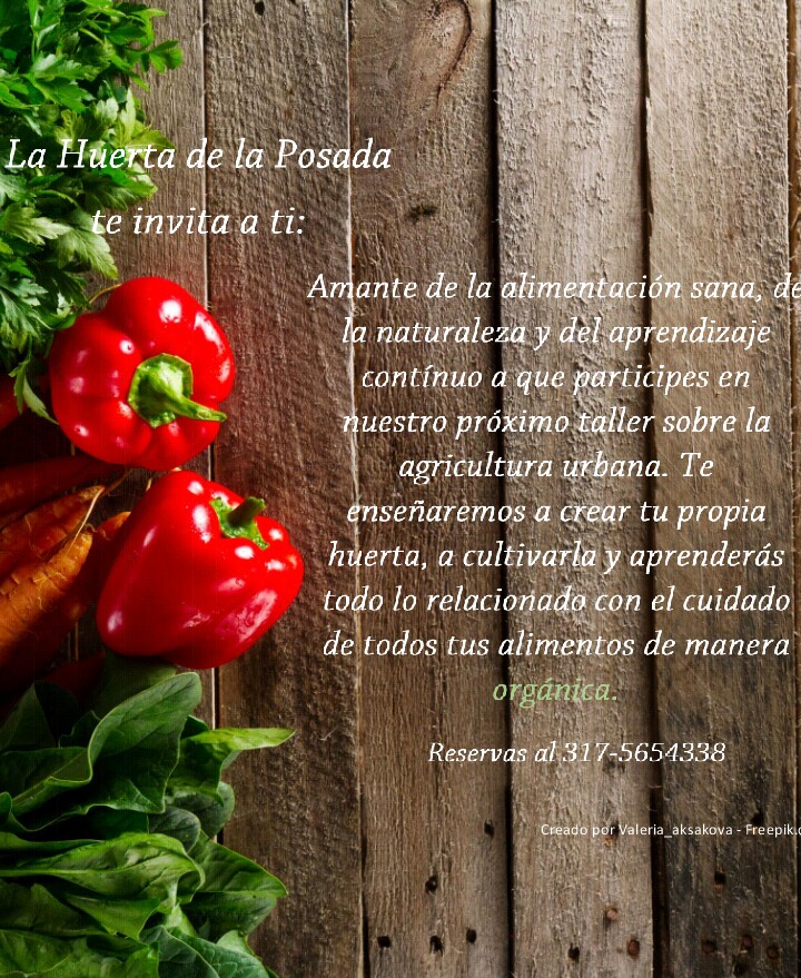 Taller de Agricultura Org&aacute;nica en la Calera Ll&aacute;mame 3175654338 o por W