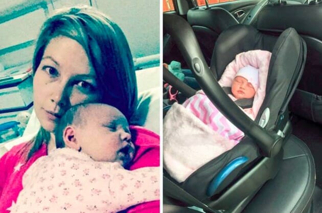 Beb&eacute; de 3 semanas deja de respirar tras viaje en auto, la mam&aacute; advierte a todos los padres