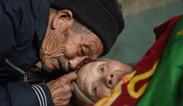 This 84 man has taken care of his paralysed wife for 56 years, and plans to do so forever