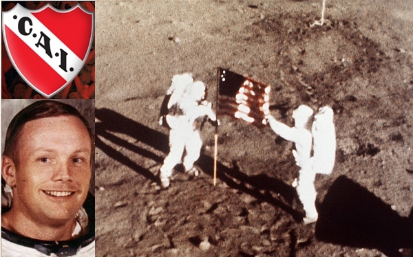 Neil Armstrong llev&oacute; a la Luna un bander&iacute;n del Independiente de Avellaneda