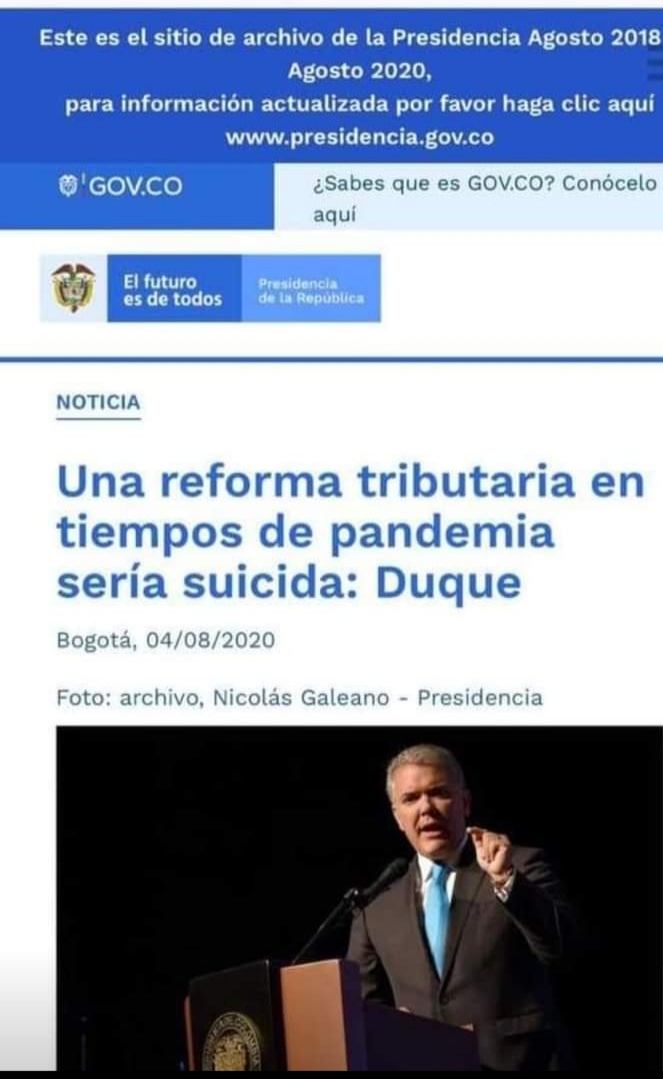 Reforma tributaria:  !! un chiste macabro!!