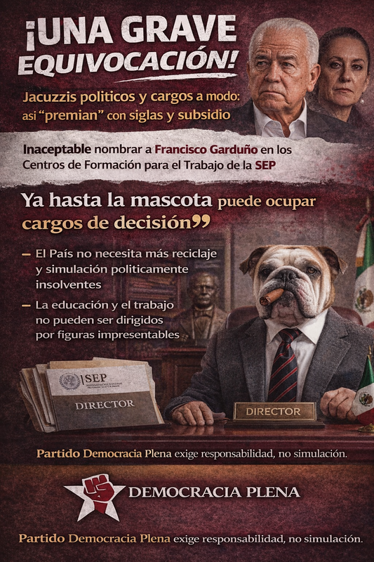 Los cargos de decisi&oacute;n en el gobierno no pueden seguir reparti&eacute;ndose como premios de consolaci&oacute;n