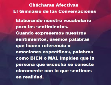 Ch&aacute;charas Afectivas "El Gimnasio de las conversaciones"
