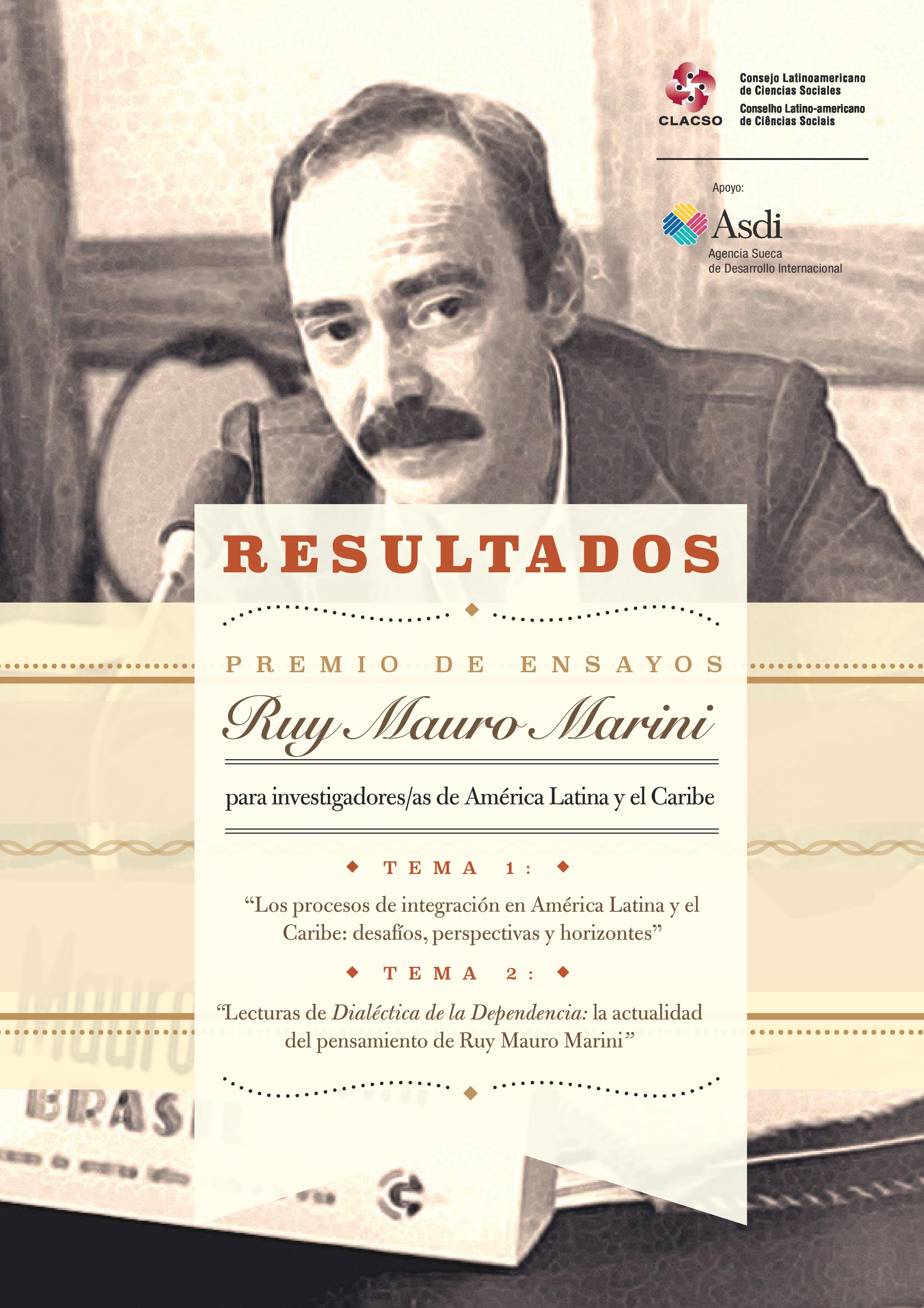 Resultados Premio de Ensayos "Ruy Mauro Marini" (CLACSO, 2015)