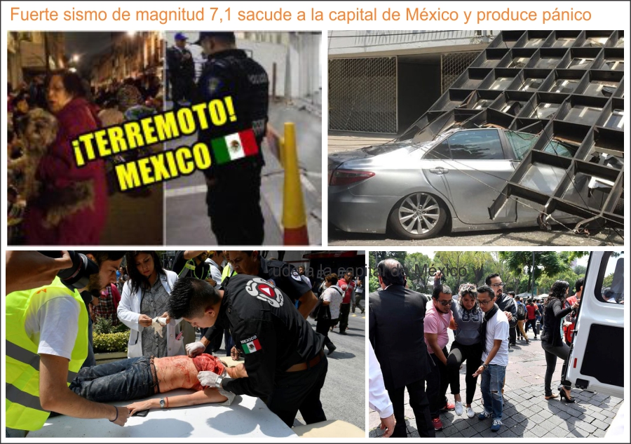 Un fuerte terremoto sacude la capital de M&eacute;xico y causa escenas de p&aacute;nico