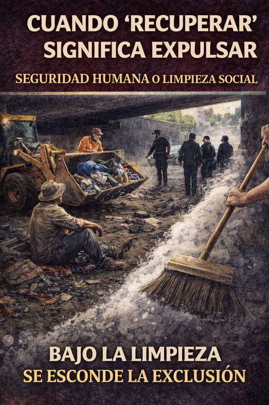 El espacio p&uacute;blico es tejido social, y no se "recupera" expulsando a quienes el sistema dej&oacute; atr&aacute;s